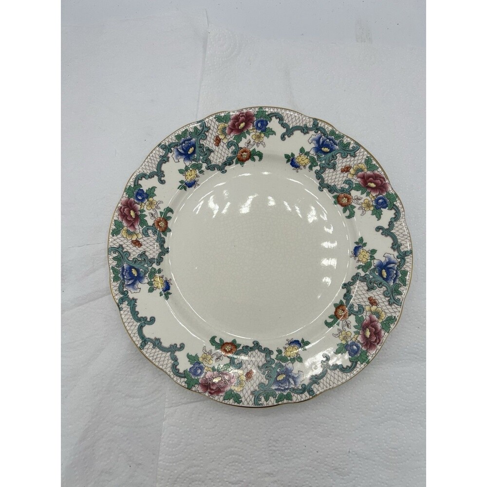 Royal Cauldon Victoria England 8.5” Luncheon Plate Floral Vintage Replacement